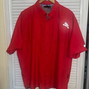 Cabela's Red Casual Button Down Shirt Vibrant Style